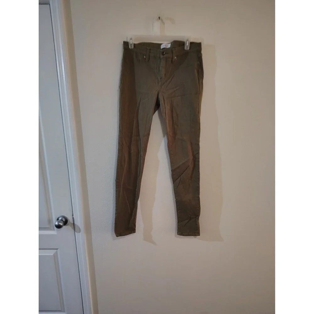 Lila‎ Ryan Womens Olive Green Skinny Pants Size 29 Slim Fit Stretch Trousers